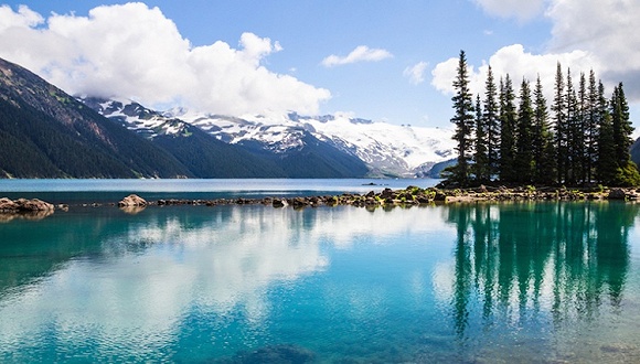 加拿大湖泊风景,温哥华湖泊山林