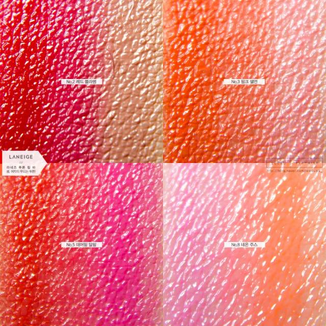 leesu美妆,新款兰芝双色口红试色