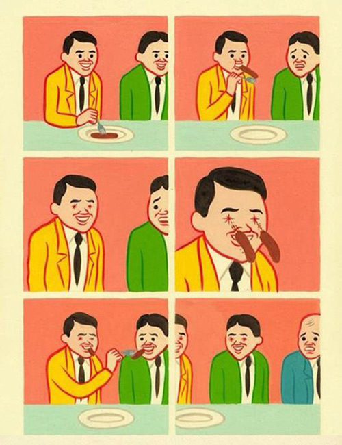 名星探福利：《重口味系列漫画》第12发JJ长在脸上的男人。