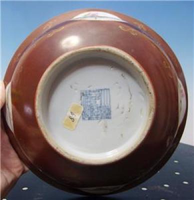 粉彩盘捡漏,50年代精品粉彩盘