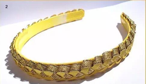 丝带五瓣花发卡制作教程,diy手工制作蝴蝶结小发卡