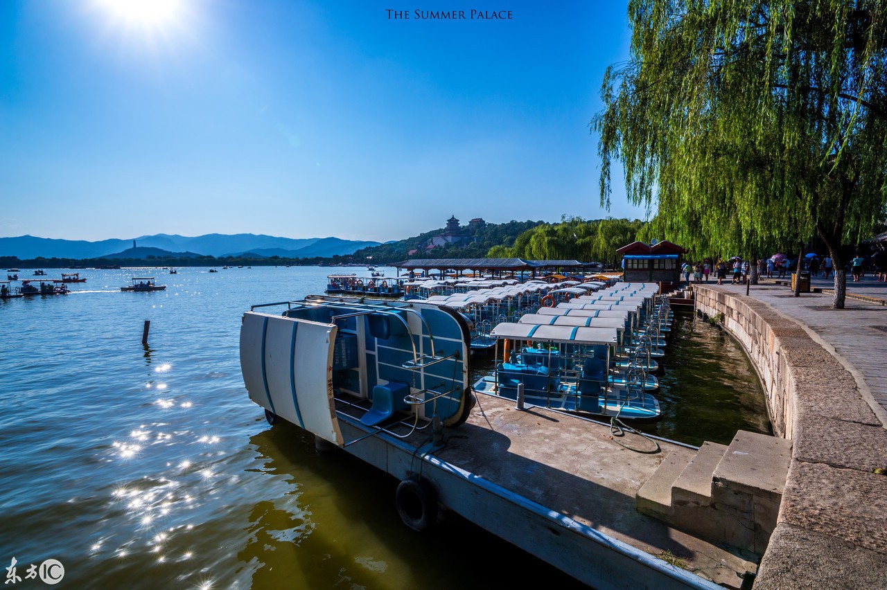 北京颐和园泛舟昆明湖,颐和园昆明湖秋景