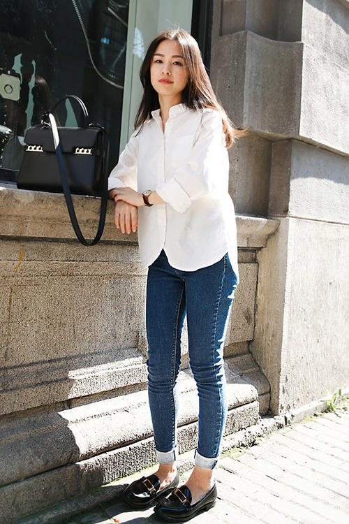 修身显瘦微喇牛仔裤,灰色牛仔裤修身显瘦