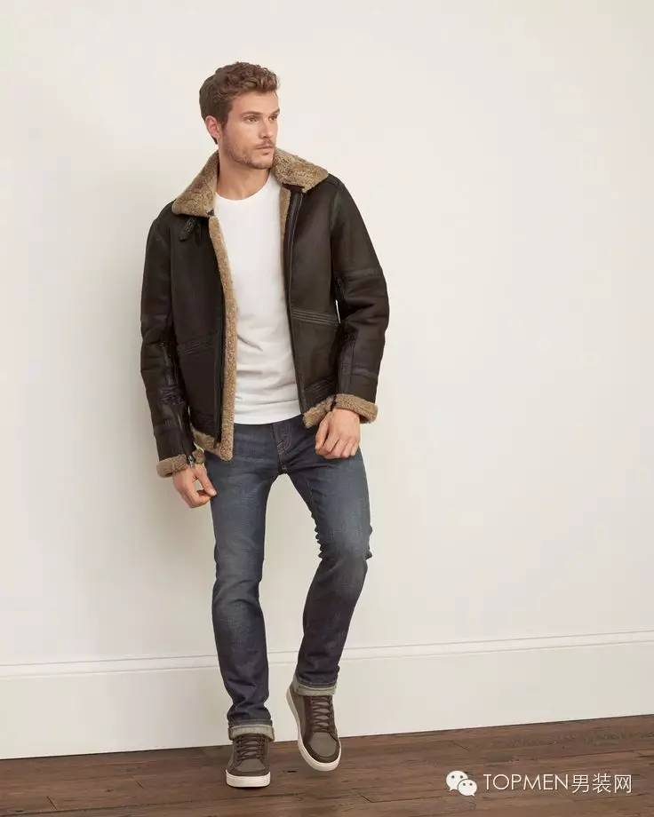 复古保暖夹克,belstaff剪羊毛飞行员夹克