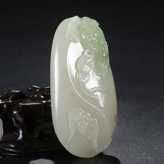 和田玉白玉俏色貔貅摆件,新疆和田玉羊脂白玉貔貅手镯