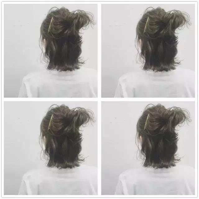 显年轻的发型扎法半扎短发,短发女孩扎古代头发怎么扎