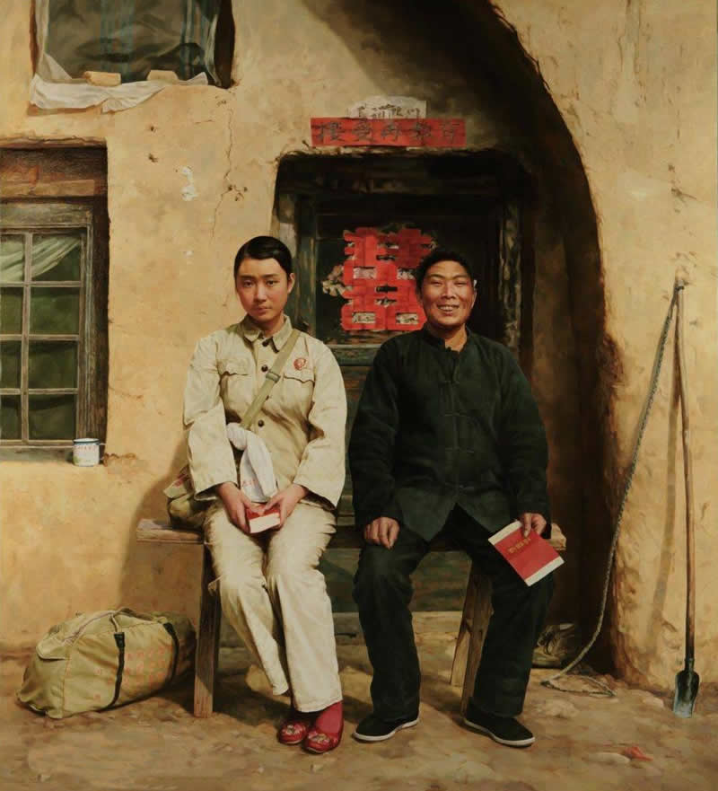 中国画家画的一幅特别美的女人画,中国当代实力派画家女人画