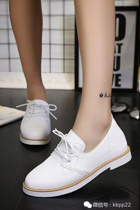 韩版学院风休闲小白鞋,甜美休闲百搭小白鞋