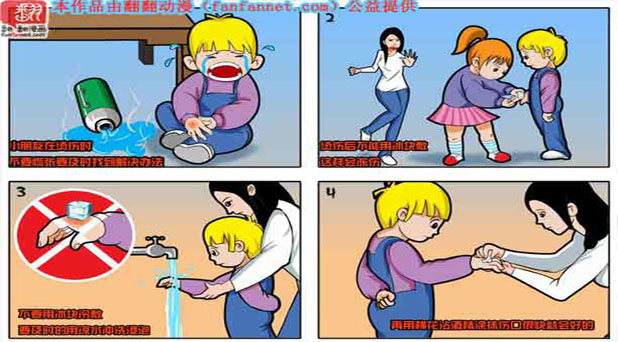 孩子烫伤怎么办视频,被油烫伤的孩子