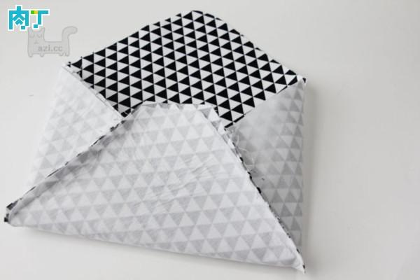 信封式手拿包布艺,布艺钱包的缝制方法图解