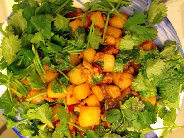 江津肉片麻婆山药山药鸡汤三样帮助促进消化美食