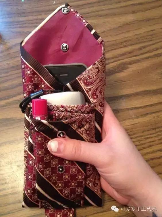 旧领带变身戒指收纳台,旧领带变废为宝