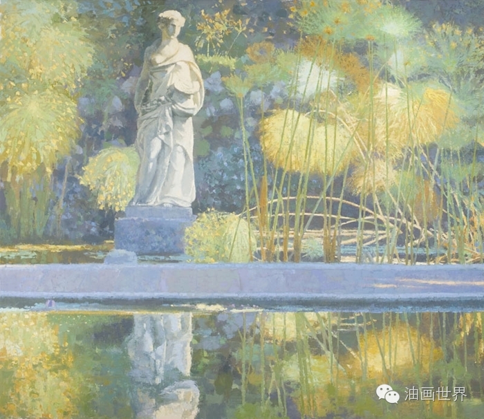 禅意山水意境油画,浓郁诗意的风景油画