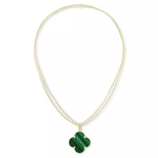 vca四叶草带钻项链系列,vca梵克雅宝四叶草项链