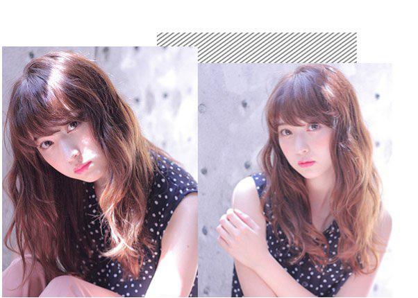 不烫中长发发型好看图片,流行的中长发烫发发型图片