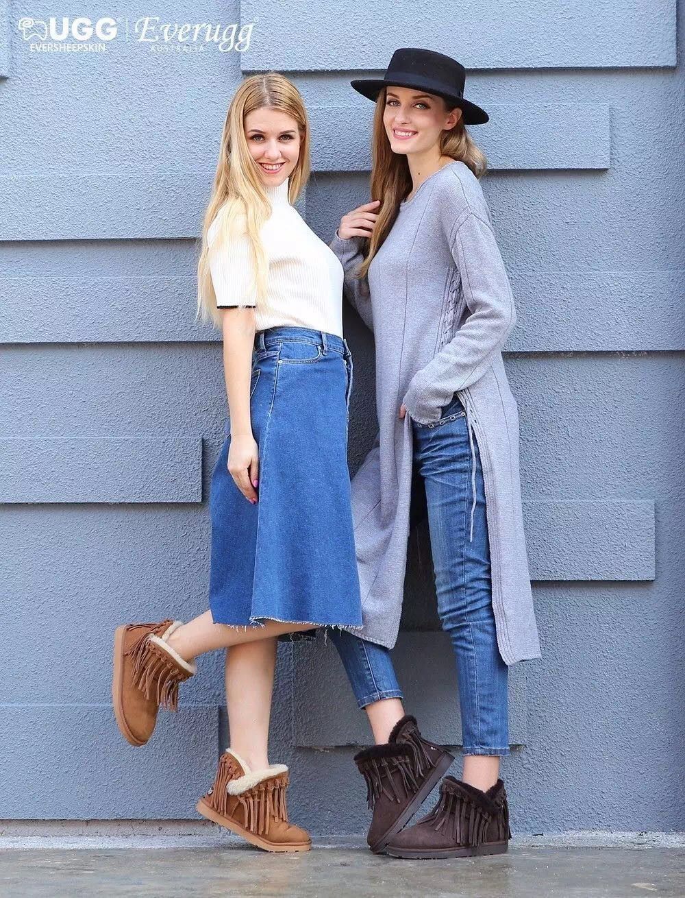 适合小个子冬天穿的雪地靴,腿短穿马丁靴还是雪地靴