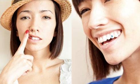 牙齿纹身设计,脖子镶钻纹身