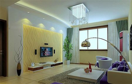 惊艳的客厅背景墙,小户型客厅装修图电视背景墙