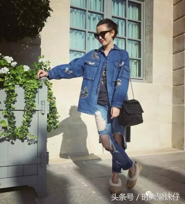 高圆圆杨幂冬季街拍look,杨幂同款回力鞋近期