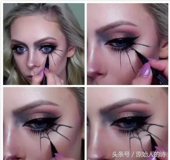 玩妆教程万圣节,简单万圣节化妆教程可爱