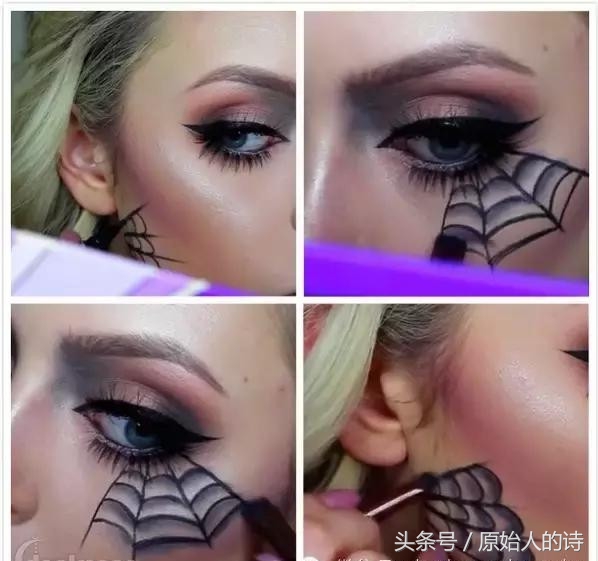 玩妆教程万圣节,简单万圣节化妆教程可爱
