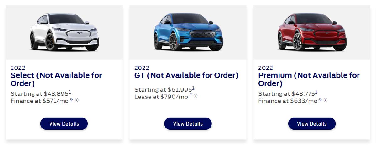 野马mustangmach-e款式对比,野马mustangmach-e交付了吗