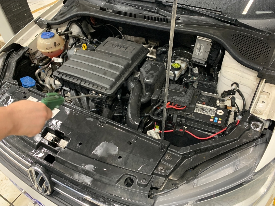 老大众1.6自吸发动机沉浸式保养,大众34000公里车辆都做什么保养