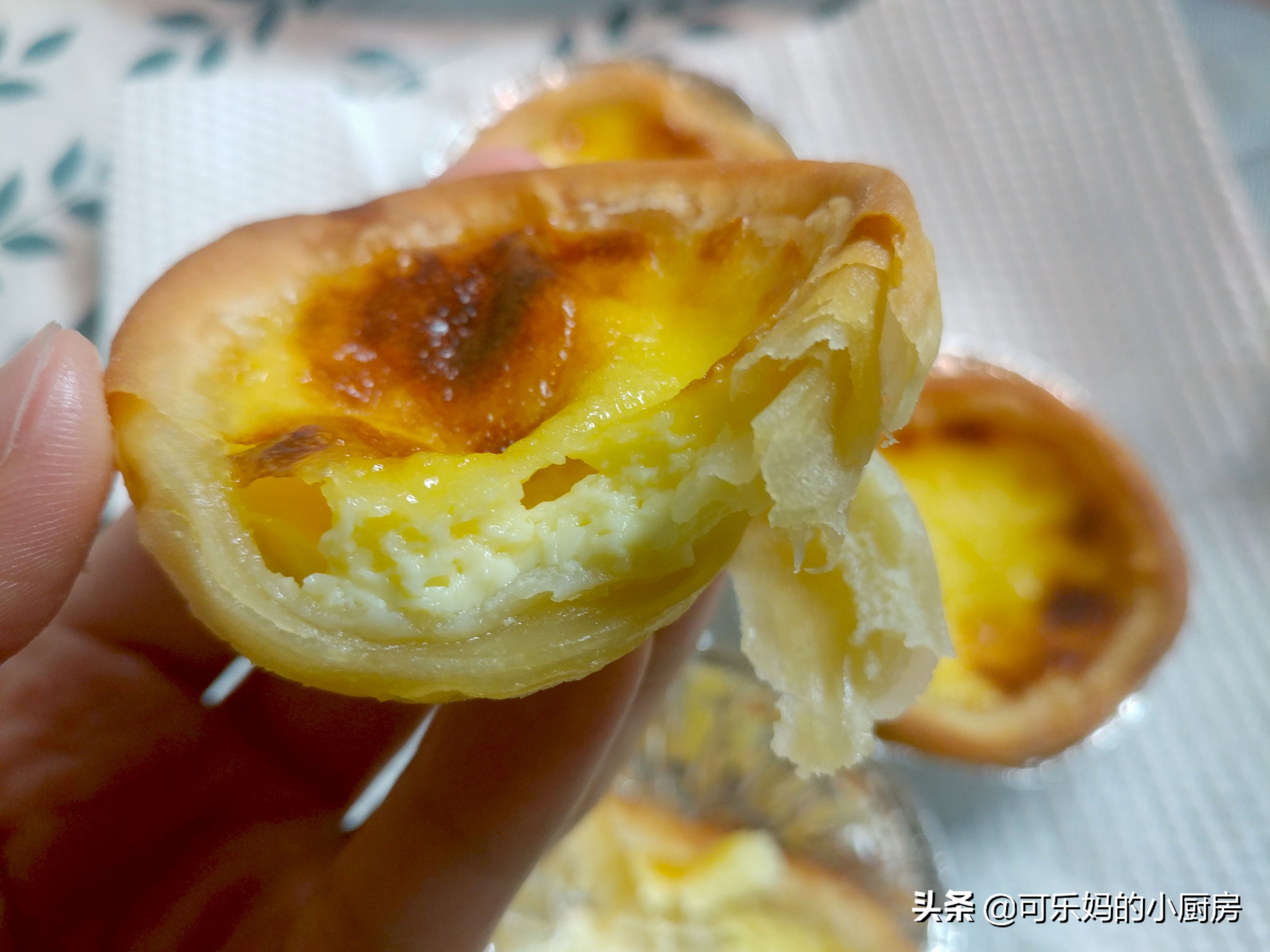 千层中式酥皮点心制作视频,蛋挞皮做绿豆酥饼