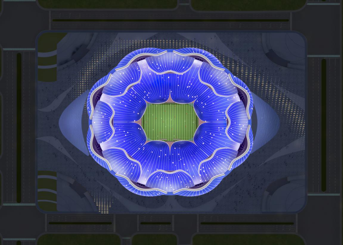 广州恒大足球场荷花造型,中国恒大荷花足球场地址