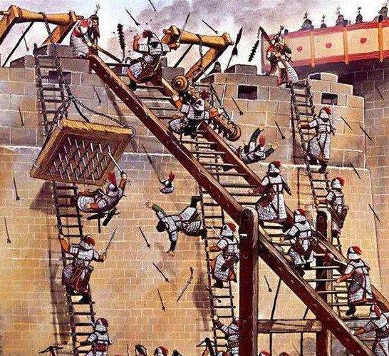 古代攻城云梯是一架梯子吗,古代战争中的云梯攻城
