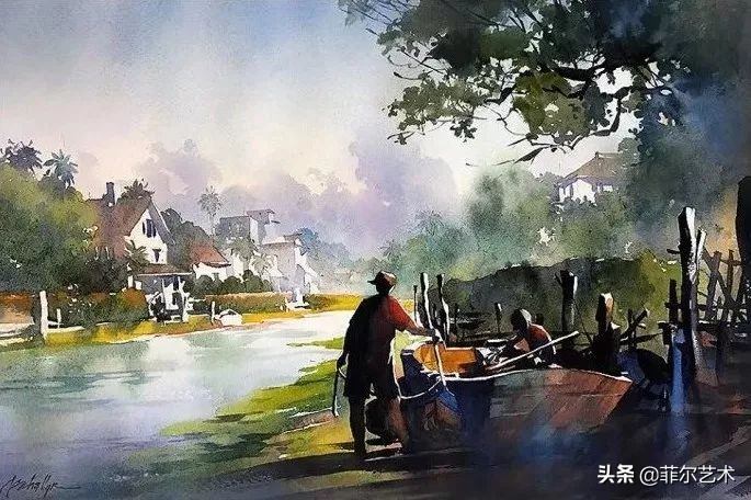 水彩意境图片欣赏,水彩颜色丰富