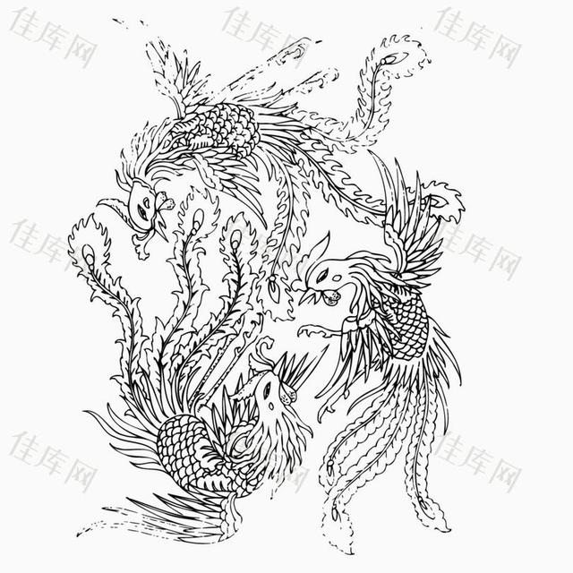 怎样画一个凤凰,怎么画个凤凰