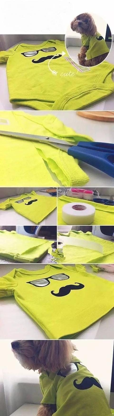 旧衣服做狗狗衣服步骤图片,旧衣服改狗狗四脚棉服视频