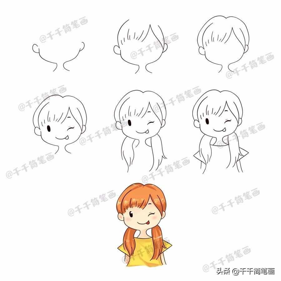 hellokitty简笔画可爱卡通人物,简笔画可爱卡通人物10岁画的