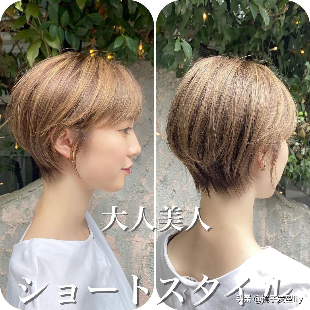 这才叫短发，效果就是不一样，你那只是把头发剪短了