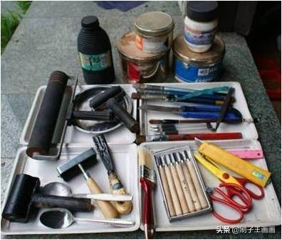 剪贴纸版画,剪贴纸版画拓印教程