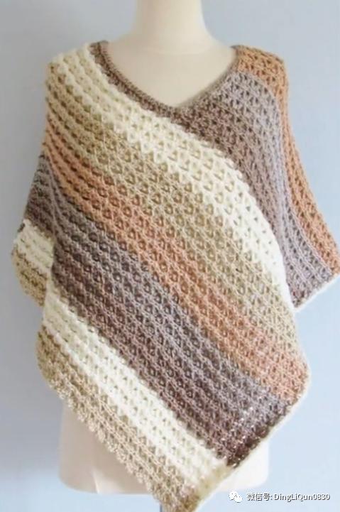 高档蕾丝钩花斗篷披肩防晒衣,针织披肩花样图片大全