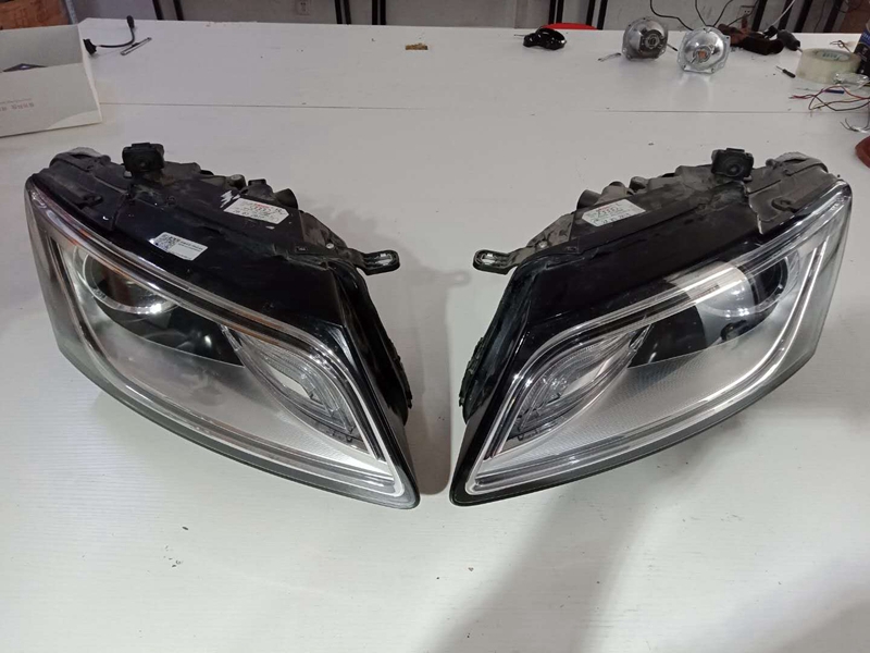 奥迪q5大灯改装led双光透镜大灯,奥迪q5大灯改装led灯泡