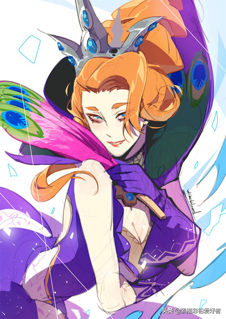 绘画素材|唯美二次元人物线稿，排线临摹练习