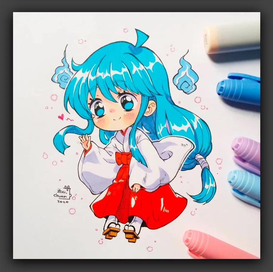 卡通动漫人物绘画素材9-12岁,绘画学习图文