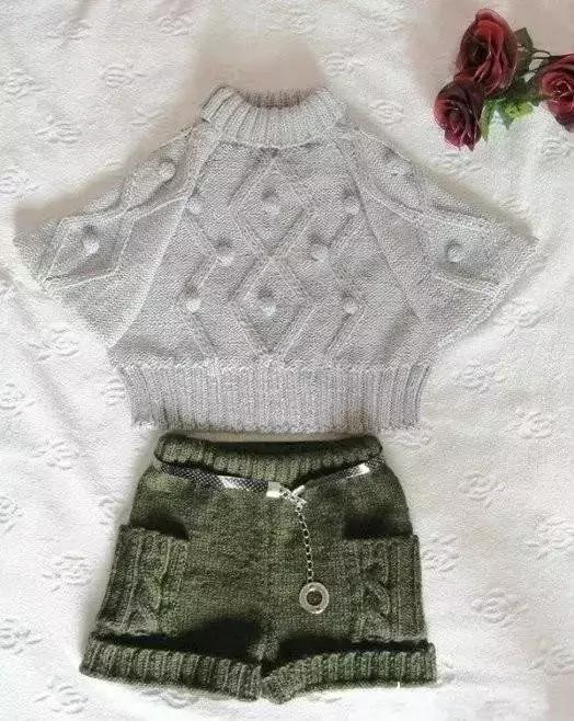 儿童毛线裤阔腿搭配,小孩子短绒裤怎么搭配