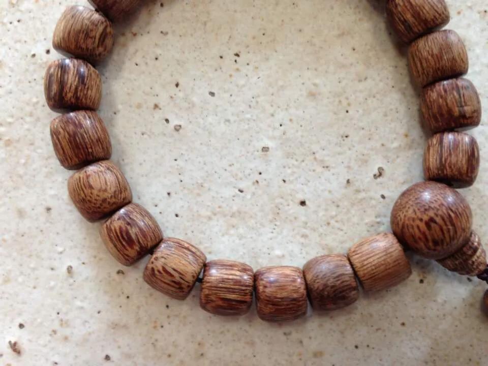 富森红土黄油桶形念珠