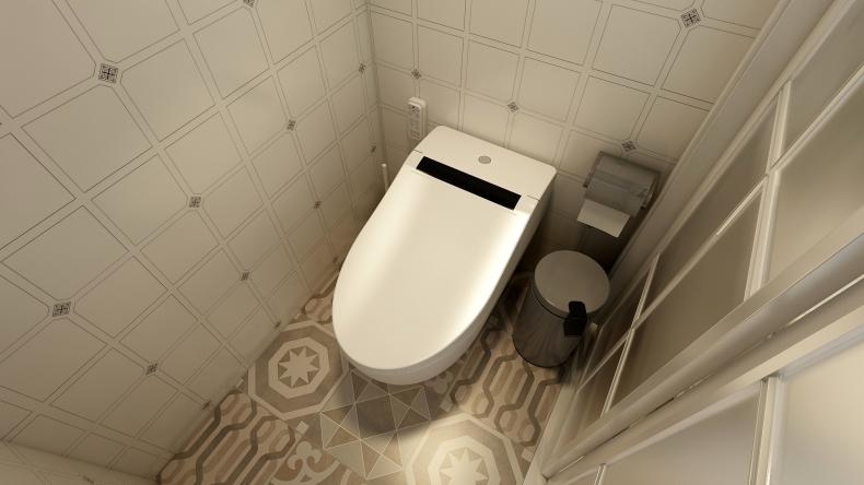 卫生间三分离洗衣机效果图,4米卫生间干湿分离放洗衣机