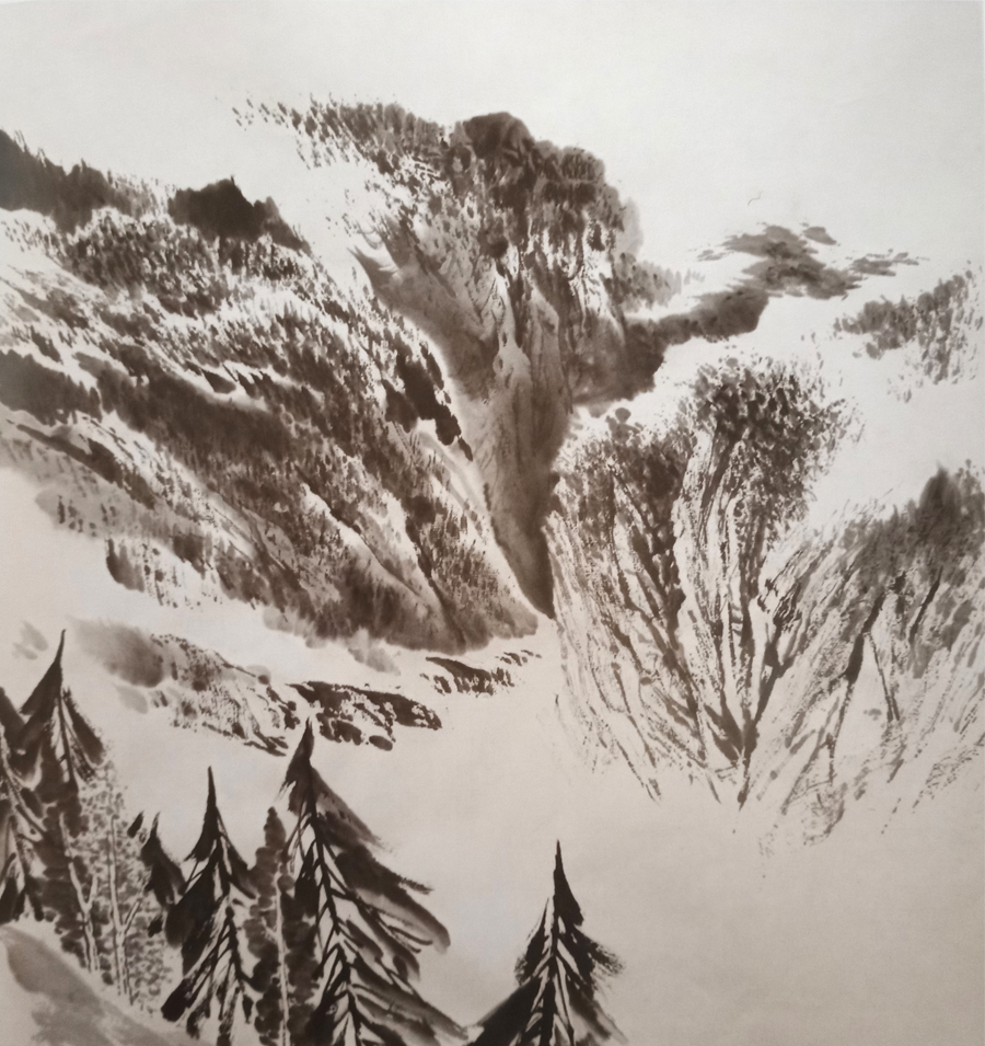 雪的画法10分钟学会画雪景,水彩画雪景的画法步骤