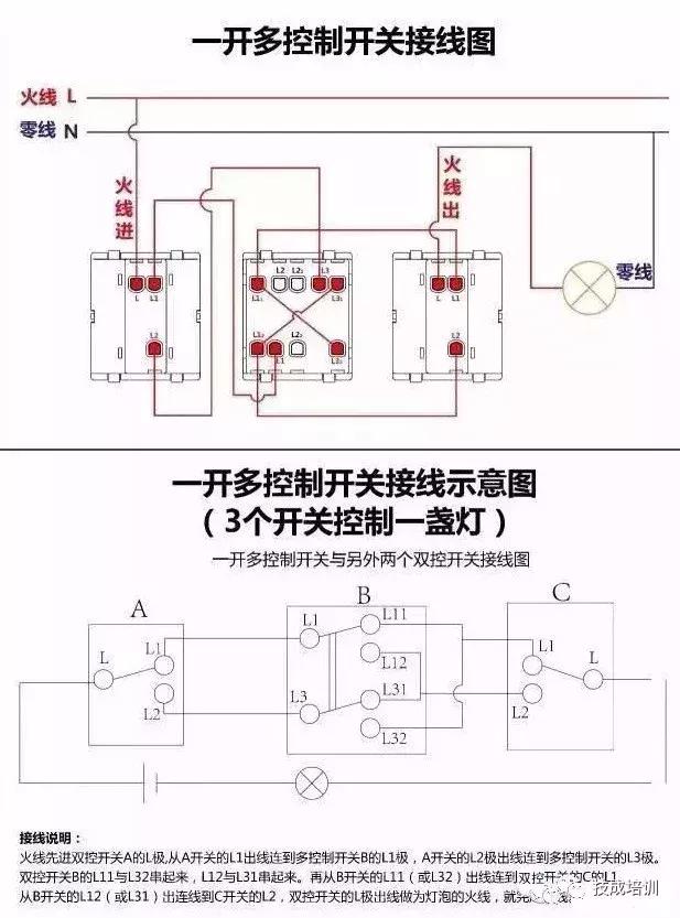 断路器按钮与接触器接线图,11种断路器接触器电气互锁接线图