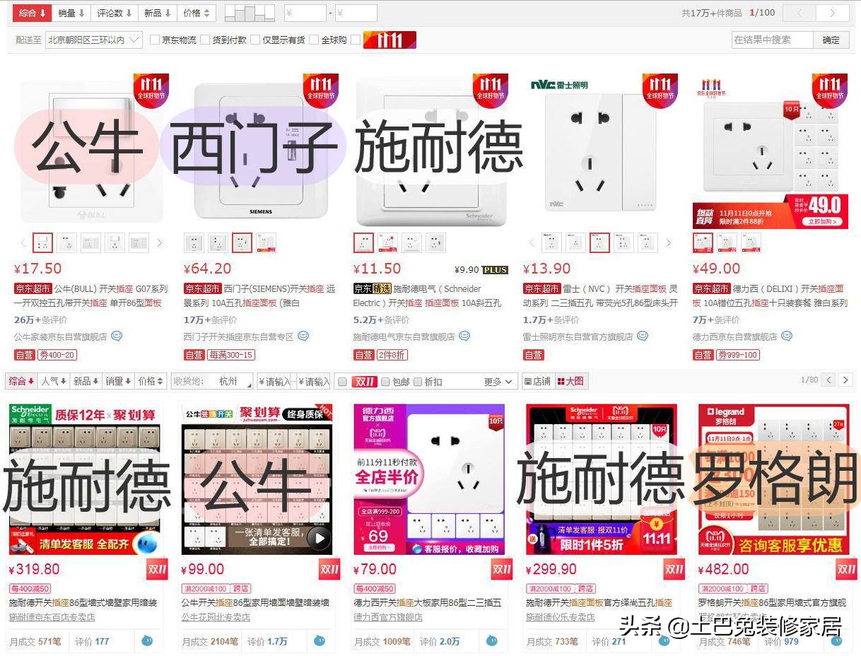 施耐德西门子公牛等插座暴力评测,施耐德插座和西门子插座之比较