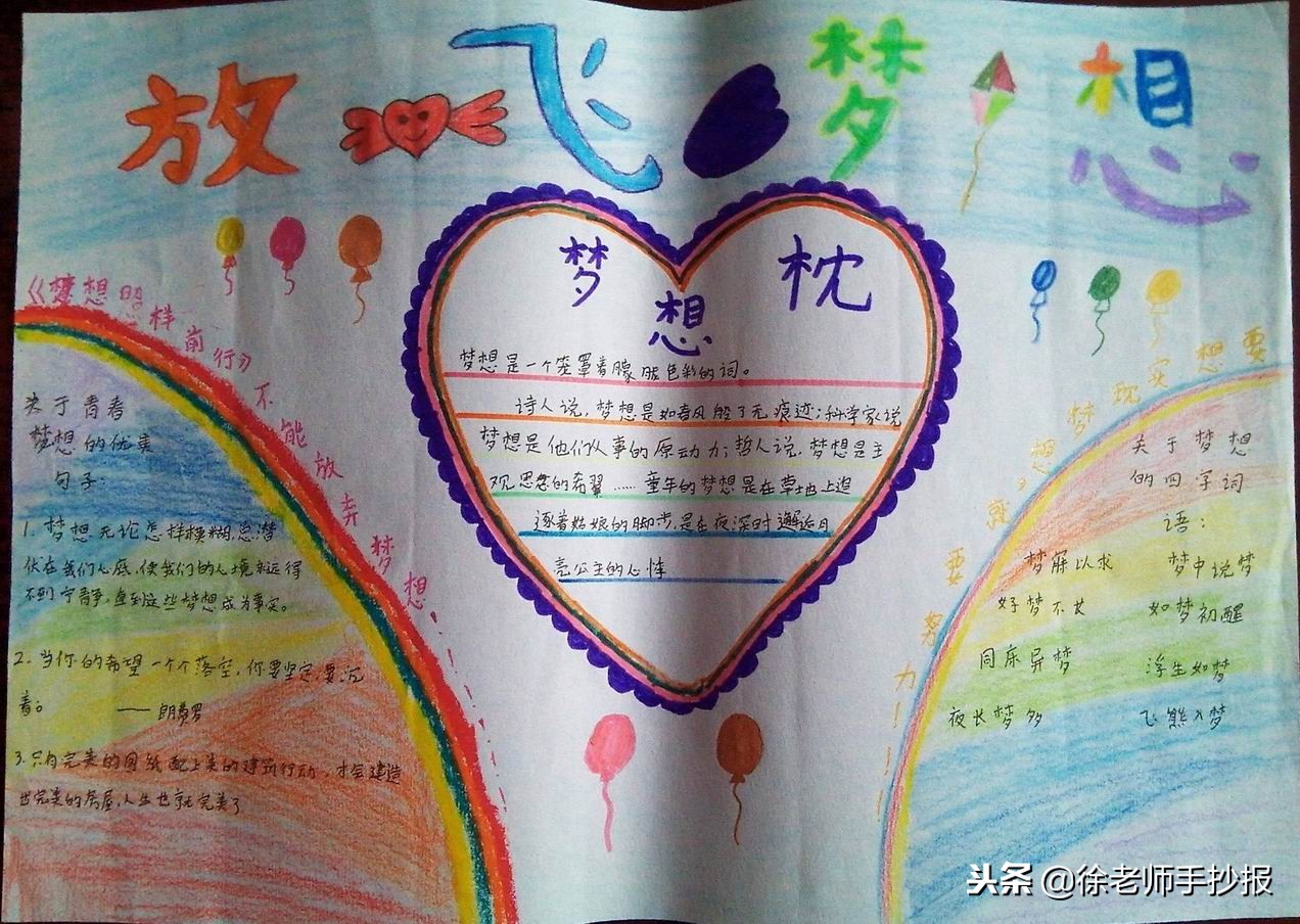 红领巾与中国梦手抄报绘画教程,红领巾相约我的中国梦手抄报