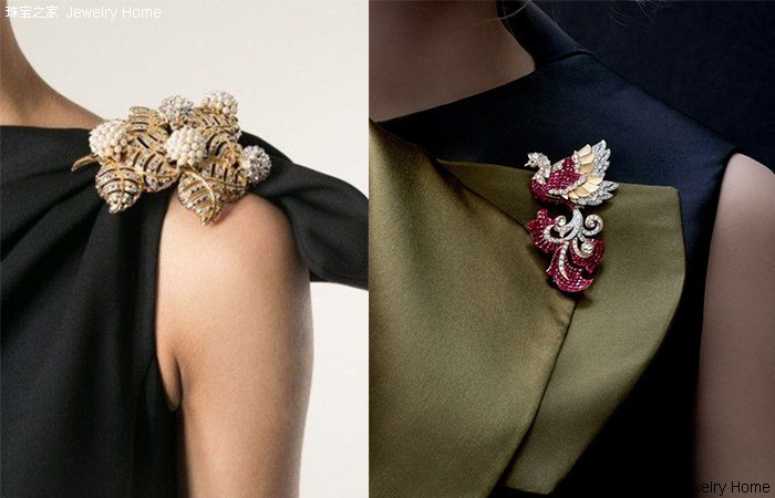 一大一小的胸针的正确戴法,一枚胸针穿出高级感