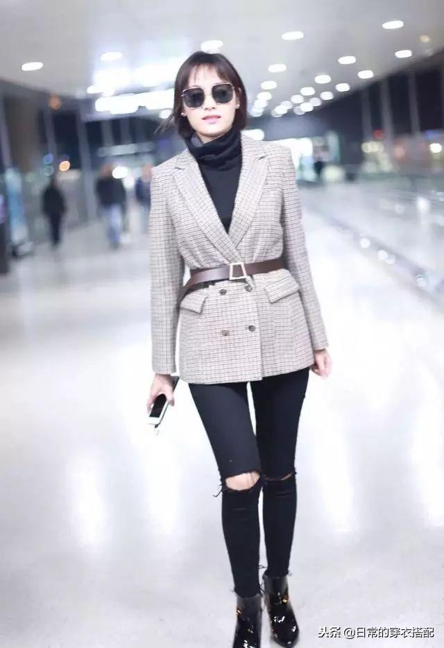 来看机场女王杨幂穿搭,杨幂穿搭机场秀