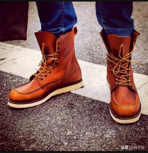 红翼877穿久了的样子,红翼工装靴875和877